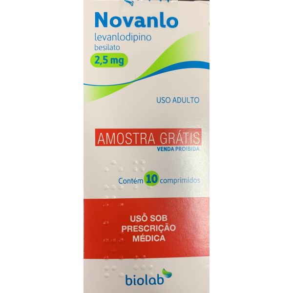 Novanlo - Besilato de Levanlodipino 2,5mg - 10 Comprimidos